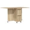 vidaXL Ruokailup&ouml;yt&auml; 2 pcs 140 x 80 x 77 cm Tekninen puu Sonoma-tammi