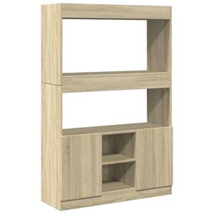vidaXL Kaappi Sonoma-tammi 92x33x140 cm tekninen puu