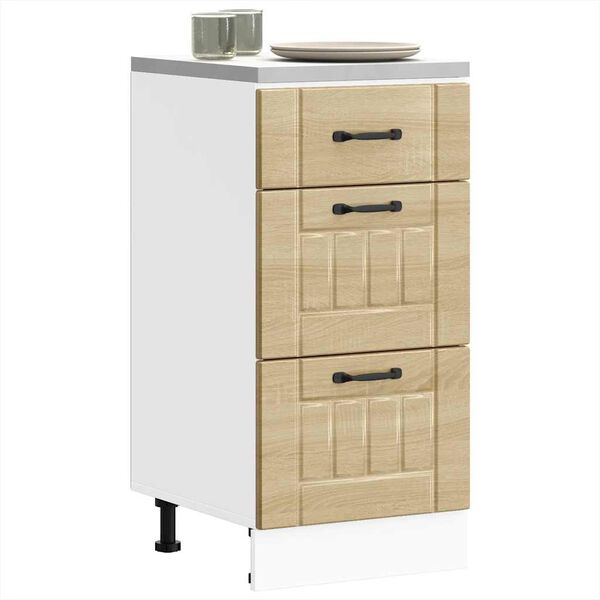 vidaXL Keitti&ouml;n pohjakaappi Lucca sonoma tammi suunniteltu puu