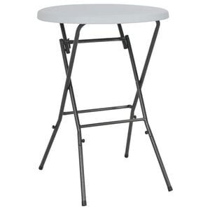 vidaXL Kokoontaitettava baarip&ouml;yt&auml; valkoinen 80x110 cm HDPE
