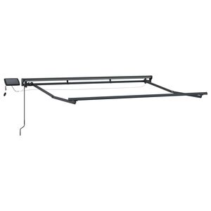 vidaXL Manuaalinen markiisin runko LED-valoilla Antrasiitti 2,5 x 2 m