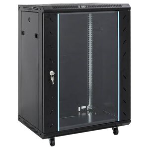 vidaXL 15U Verkkolaitekaappi 19" IP20 musta 60x45x86 cm