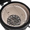 vidaXL Kamado 2-in-1 grilli/savustin keramiikka 56 cm musta