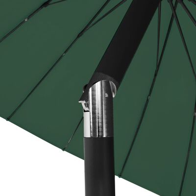 vidaXL Aurinkovarjo alumiinitanko 270 cm vihreä