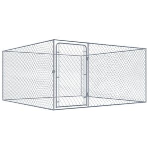 vidaXL Koiran ulkoh&auml;kki galvanoitu ter&auml;s 2x2x1 m