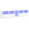 vidaXL Senkki LED-valoilla valkoinen 283x37x67 cm