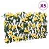 vidaXL S&auml;leikk&ouml; tekomuratti laajennettava 5 kpl keltainen 180x30 cm