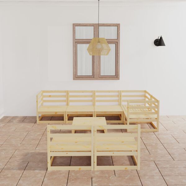 vidaXL 8-osainen Puutarhasohvasarja t&auml;ysi m&auml;nty