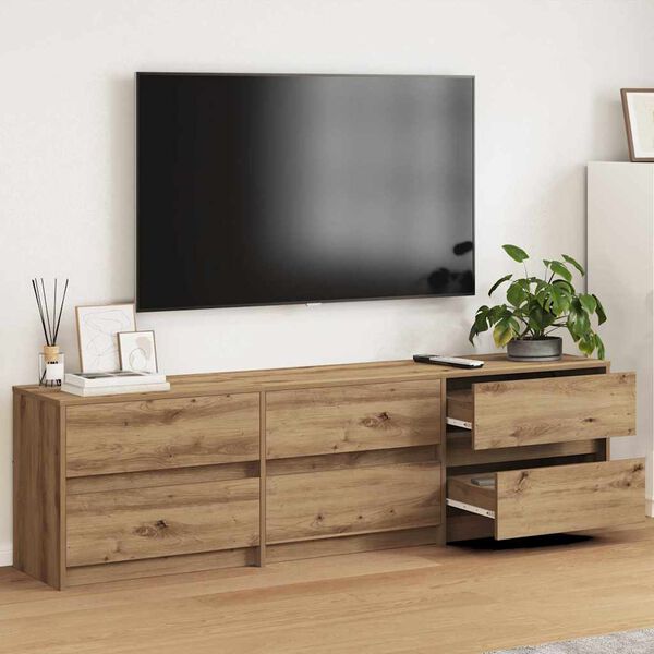vidaXL TV-yksik&ouml;t 2 pcs Artisan tammi 180 x 34 x 50 cm Tekninen puu