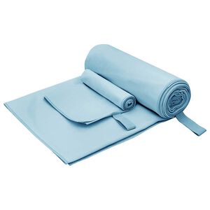 vidaXL Urheilupyyhesetti 2 kpl Sininen 50 x 30 cm, 200 x 100 cm