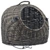 vidaXL Kissan kuljetuskori harmaa 45x35x35 cm luonnollinen paju