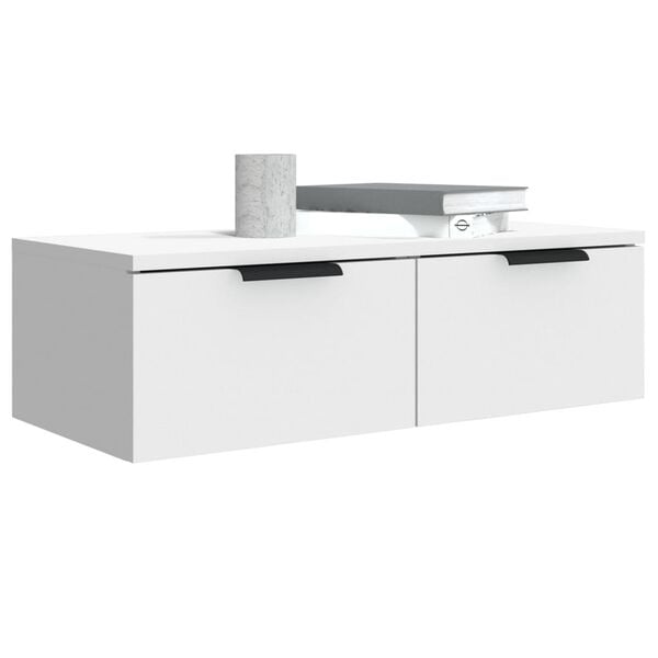 vidaXL Seinäkaapit 2 kpl valkoinen 68x30x20 cm tekninen puu