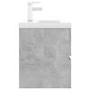 vidaXL Allaskaappi sis&auml;&auml;nrakennetulla altaalla betoninharmaa lastulevy