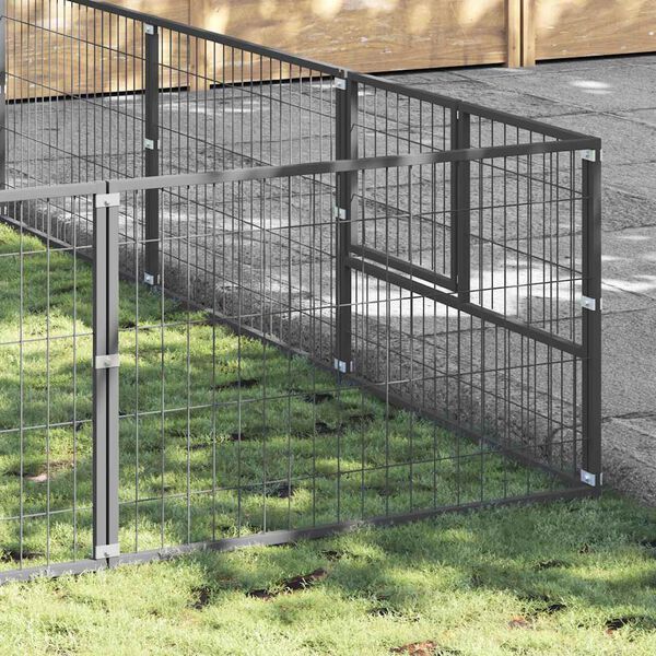 vidaXL Koiranh&auml;kki hopea 36 m&sup2; ter&auml;s