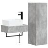 vidaXL Kylpyhuonekalustesetti 2 kpl Betoninharmaa 33 x 34,5 x 100 cm