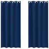 vidaXL Piment&auml;v&auml; verho renkailla 2 kpl Tumma Sininen 225 x 140 cm