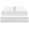 vidaXL Säilytystilallinen sängynrunko Valkoinen 236.5 x 80 x 31.5 cm