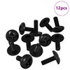vidaXL Holkkiruuvit 12 kpl Musta M4 x 10 mm Rauta