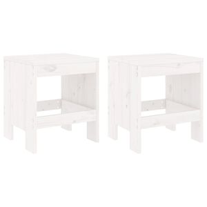 vidaXL Puutarhajakkarat 2 kpl valkoinen 40x36x45 cm t&auml;ysi m&auml;nty