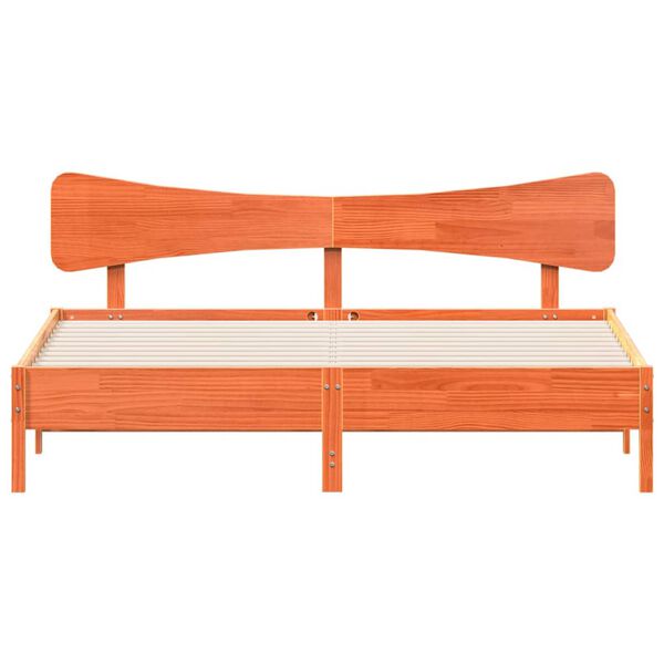 vidaXL S&auml;ngynrunko ilman patjaa vahanruskea 180x200 cm t&auml;ysi m&auml;nty