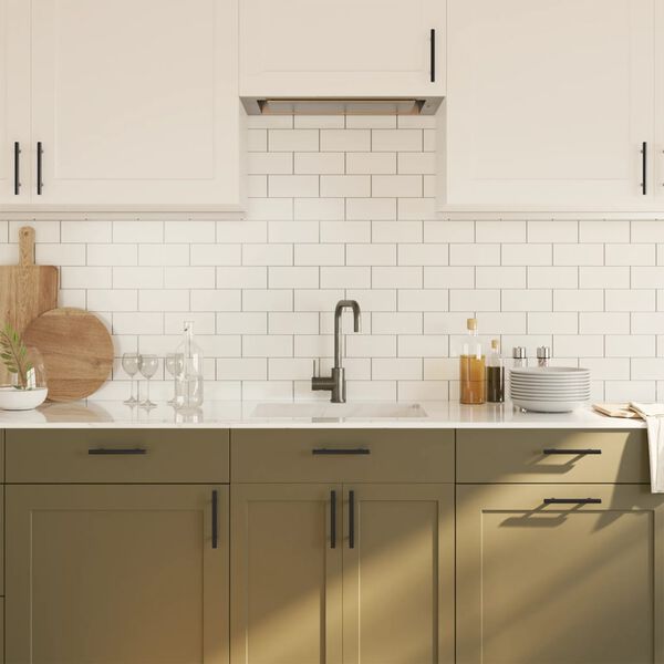 vidaXL Kaapin kahvat 10 kpl musta 96 mm ruostumaton teräs