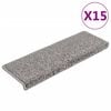 vidaXL Portaiden matot 15 kpl 65x21x4 cm harmaa suorakaiteen muotoinen reuna