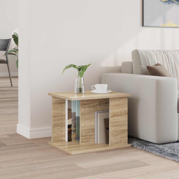 vidaXL Lehtiteline hyllyll&auml; Sonoman tammi 35 x 35 x 45 cm Tekninen puu