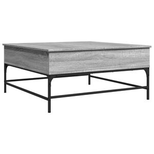 vidaXL Sohvap&ouml;yt&auml; harmaa Sonoma 95x95x45 cm tekninen puu ja metalli