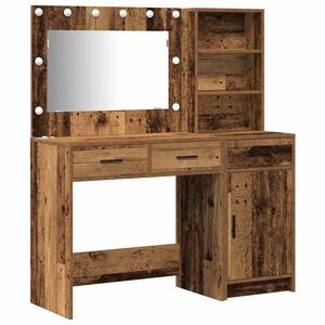 vidaXL Meikkip&ouml;yt&auml; 2 kpl Ruskea 78,5 x 41 x 135 cm Tekninen puu