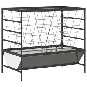 vidaXL El&auml;inruokinta Hopea 100 x 60 x 90 cm Galvanoitu ter&auml;s