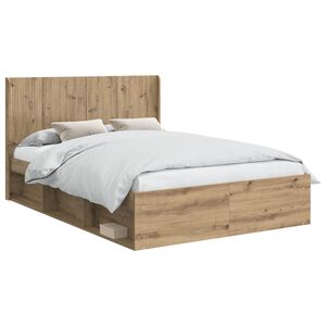 vidaXL S&auml;ngynrunko s&auml;ilytyksell&auml; ja p&auml;&auml;n&auml;yt&ouml;ll&auml; 3 pcs Tekninen puu