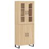 vidaXL Kaappi Sonoma tammi 69,5x34x180 cm tekninen puu