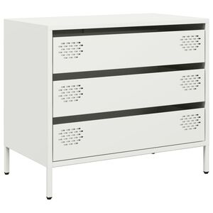 vidaXL Senkki Valkoinen 68x39x58,5 cm Kylm&auml;valssattu ter&auml;s