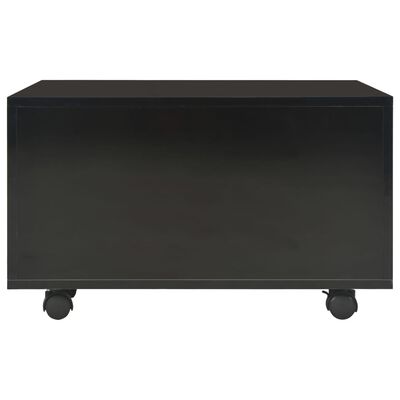 vidaXL Sohvapöytä korkeakiilto musta 60x60x35 cm lastulevy