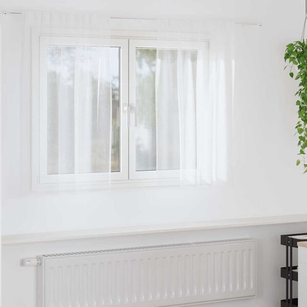 vidaXL Verhosatiini verhoilla 2 pcs Valkoinen 140 x 140 cm Polyesteri