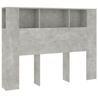 vidaXL Sängynpääty säilytystilalla betoninharmaa 140x18,5x104,5 cm