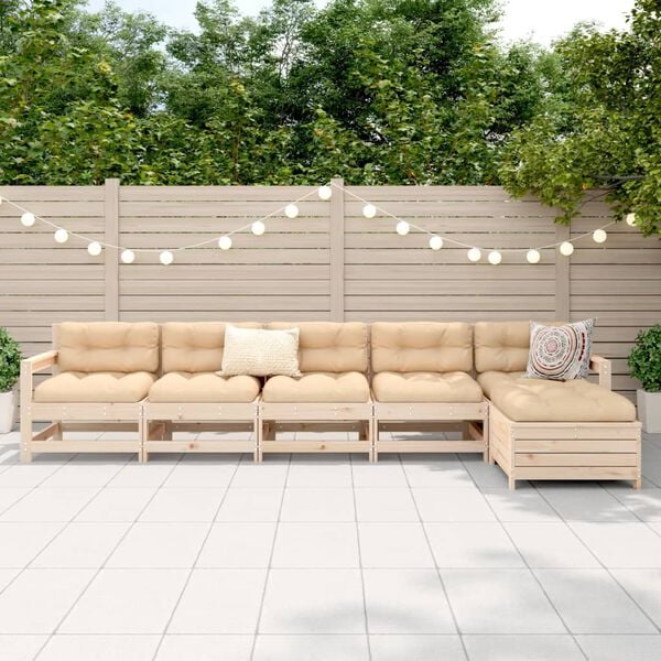 vidaXL 6-osainen Ulkosohvasarja t&auml;ysi m&auml;nty