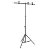 vidaXL T-muotoinen taustakankaan teline musta 91x60x(70-200) cm