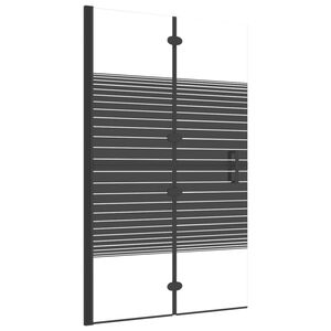 vidaXL Taittuva suihkusein&auml; ESG 80x140 cm musta