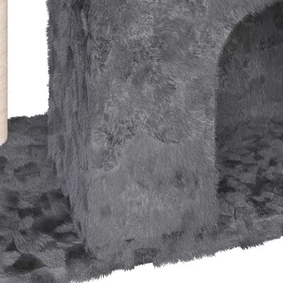 vidaXL Kissan kiipeilypuu sisal- raapimispylväällä tummanharmaa 51 cm