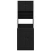 vidaXL Keittiökaappi hyllyllä 2 pcs Musta tammi. 60 x 50 x 180 cm