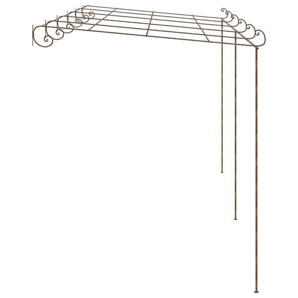 vidaXL Puutarhan pergola antiikkiruskea 6x3x2,5 m rauta