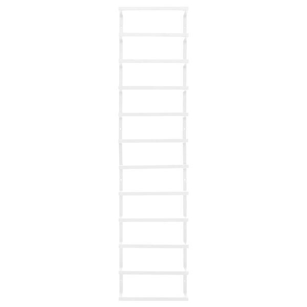 vidaXL Pyyheteline valkoinen 24x12x96 cm teräs