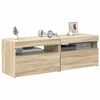 vidaXL TV-tasot LED-valoilla 2 kpl Sonoma-tammi 60x35x40 cm