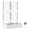 vidaXL Puutarha ruukku 2 kpl valkoinen 80 x 40 x 126 cm PP