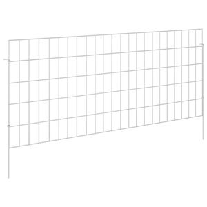 vidaXL Puutarha-aita, jossa on paalut 12 pcs 115 x 50 cm Mesh Hopea