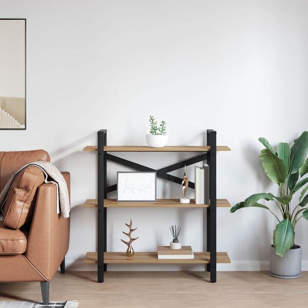 vidaXL Kirjahylly Artisan tammi 100 x 33,5 x 102 cm Tekninen puu