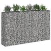 vidaXL Gabion Kohotettu Peti 3 pcs Hopea 250 x 50 x 150 cm