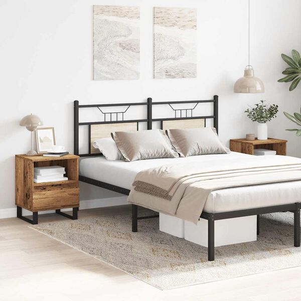 vidaXL Yöpöytäkaapit 2 kpl vanha puu 40x35x50 cm suunniteltu puu