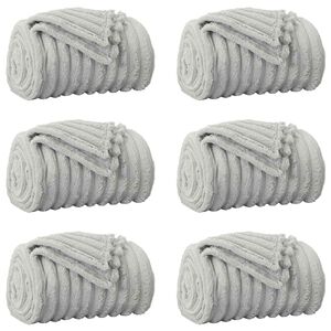 vidaXL Heittop&auml;&auml;llys 6 kpl Harmaa 150 x 130 cm 2.85 kg Fleese